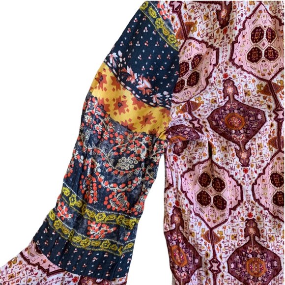 Umgee Boho Print Semi Sheer Tunic - Picture 6 of 7